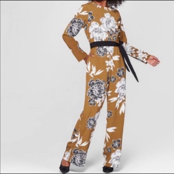 Who What Wear Green Floral Jumpsuit - Picture 5 of 6